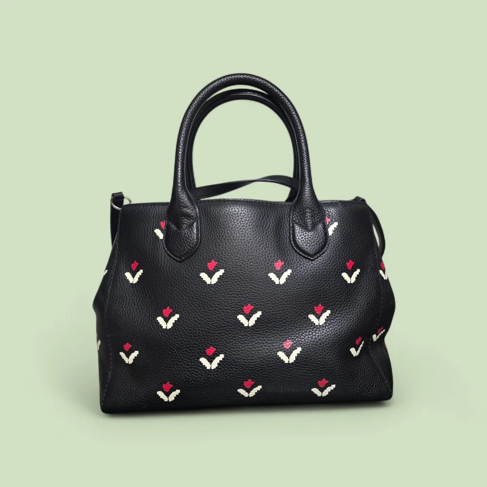 MARC JACOBS Embellished Tulip Gotham Leather Tote Medium